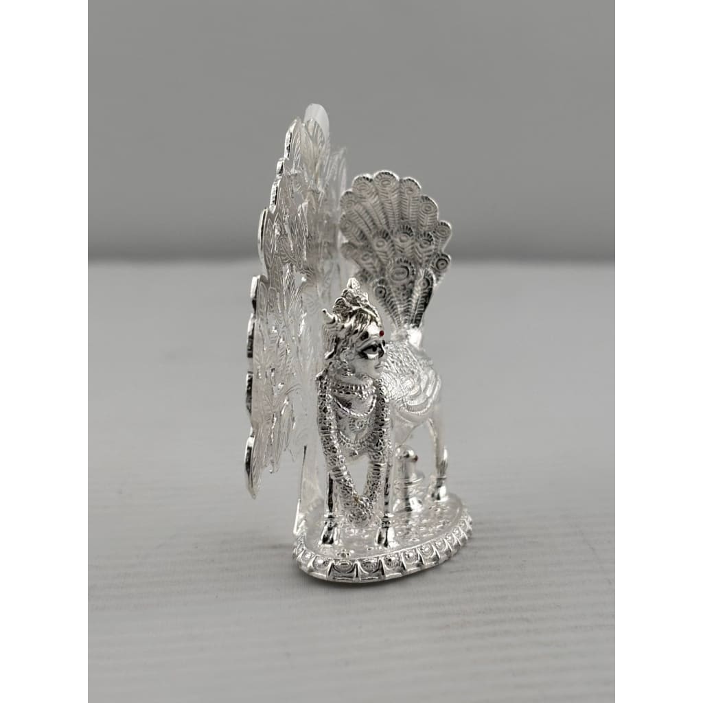 Silver Kamadhenu Idol 30gm – Sacred Wish – Fulfilling Cow Murti for Pooja