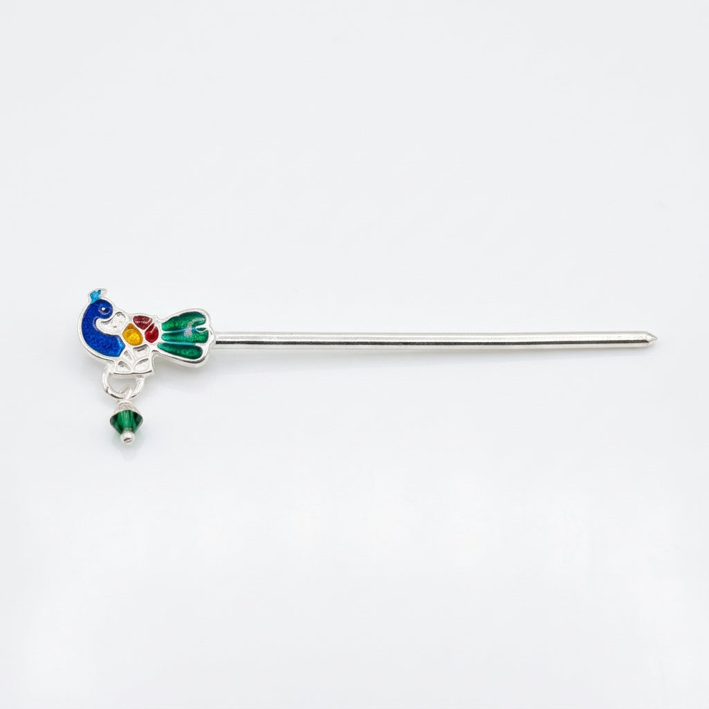 Silver Krishna Basuri / flute Pooja Piece (18cm)