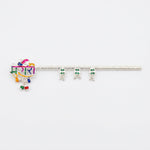 Silver Krishna Basuri / flute Pooja Piece (18cm) – view 7