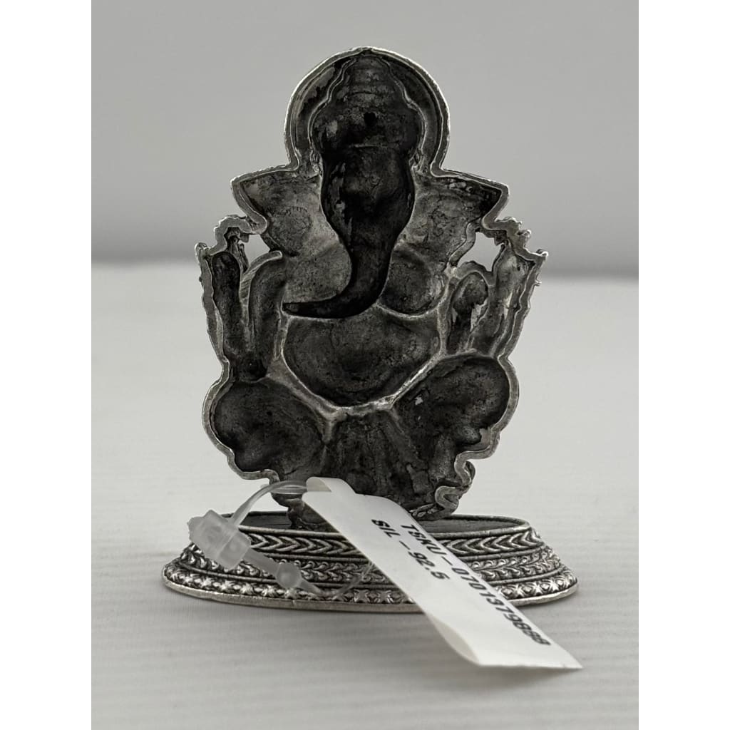 Silver Lord Ganesh Idol 26gm – Spiritual Ganesh Murti for Temple Decor & Festivals