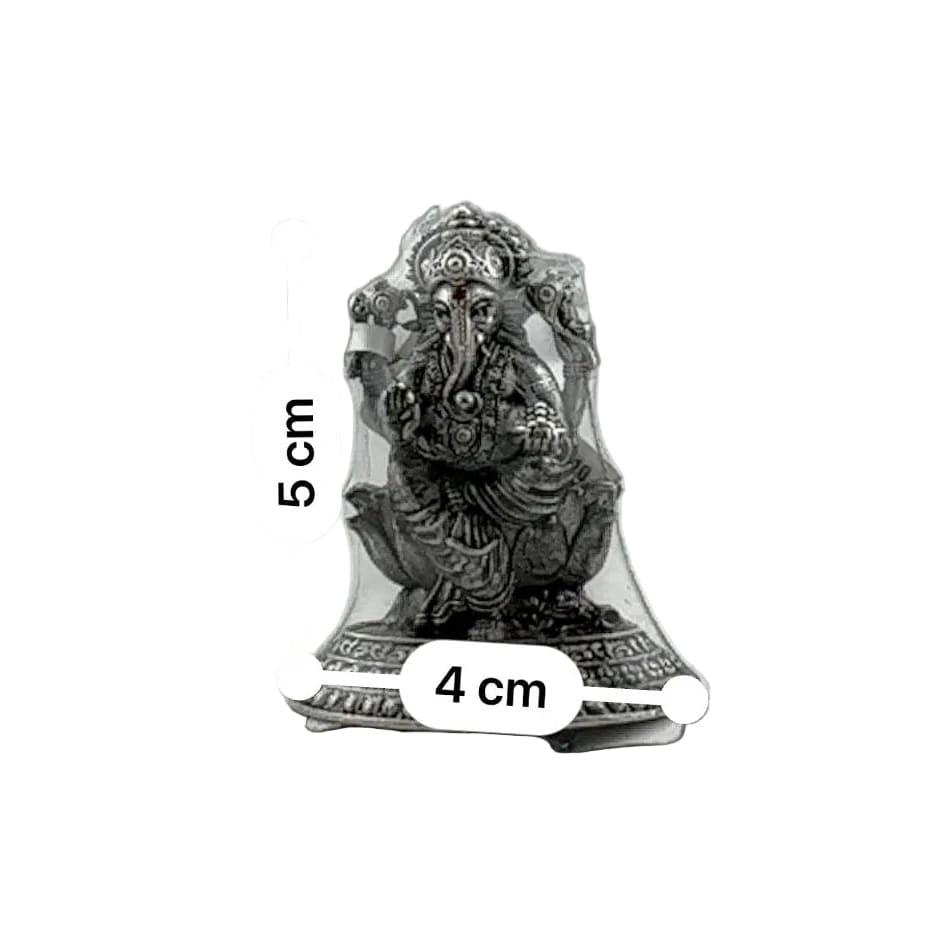 Silver Lord Ganesh Idol 30gm – Spiritual Ganesh Murti for Temple Decor & Festivals