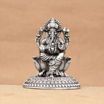 Silver Lord Ganesh Idol 30gm – Spiritual Ganesh Murti for Temple Decor & Festivals