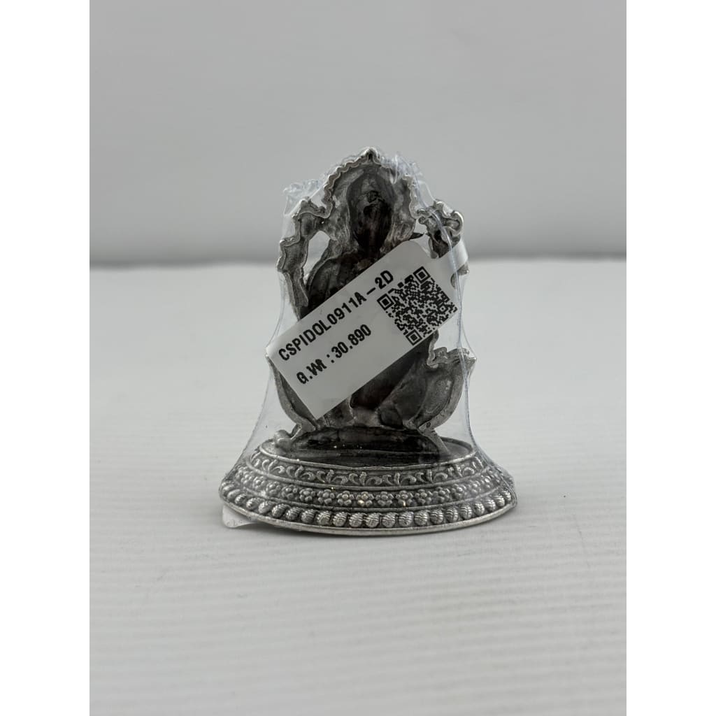 Silver Lord Ganesh Idol 30gm – Spiritual Ganesh Murti for Temple Decor & Festivals