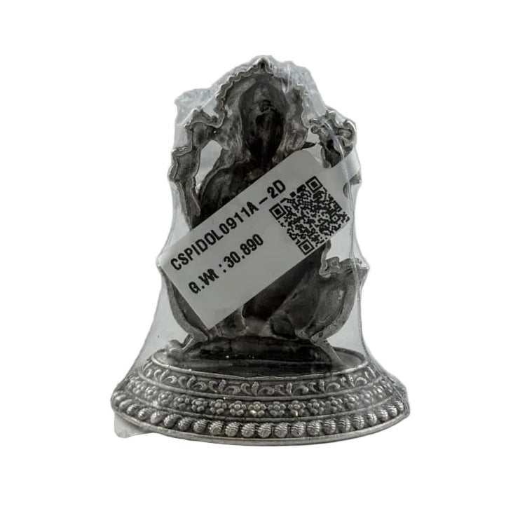 Silver Lord Ganesh Idol 30gm – Spiritual Ganesh Murti for Temple Decor & Festivals