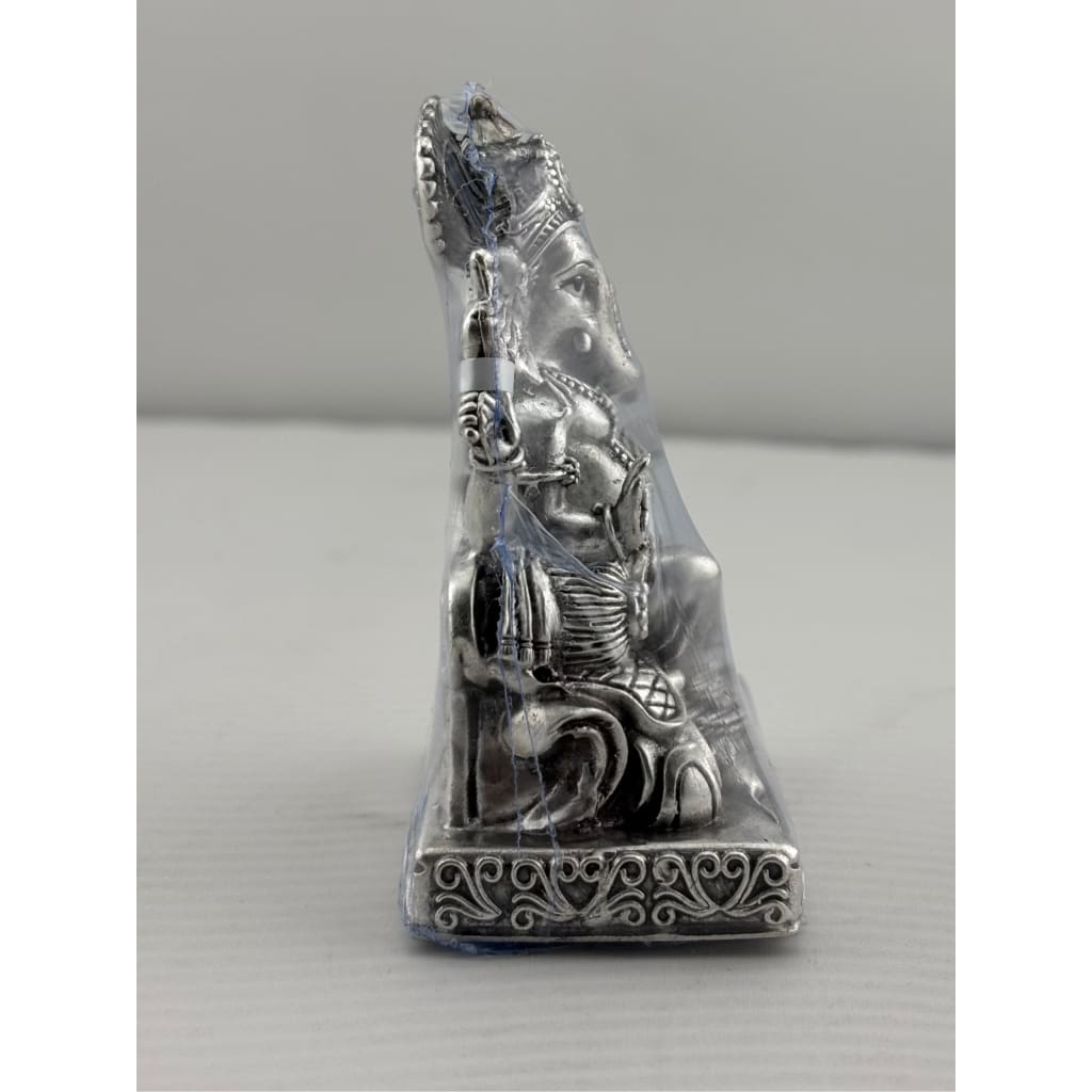 Silver Lord Ganesh Idol heavy – Spiritual Ganesh Murti for Temple Decor & Festivals