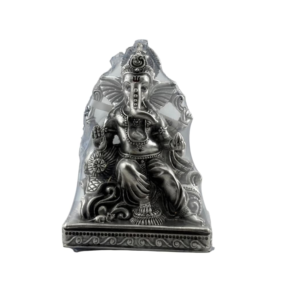 Silver Lord Ganesh Idol heavy – Spiritual Ganesh Murti for Temple Decor & Festivals