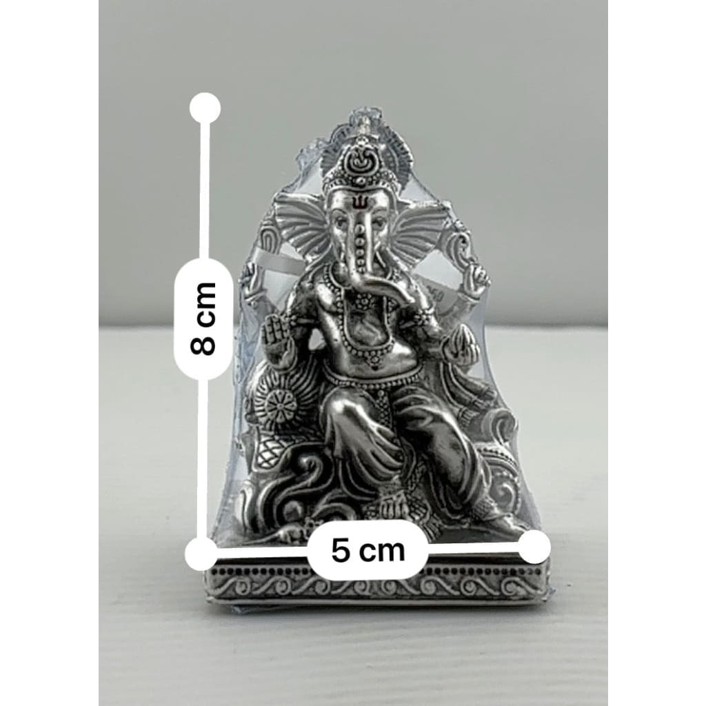 Silver Lord Ganesh Idol heavy – Spiritual Ganesh Murti for Temple Decor & Festivals
