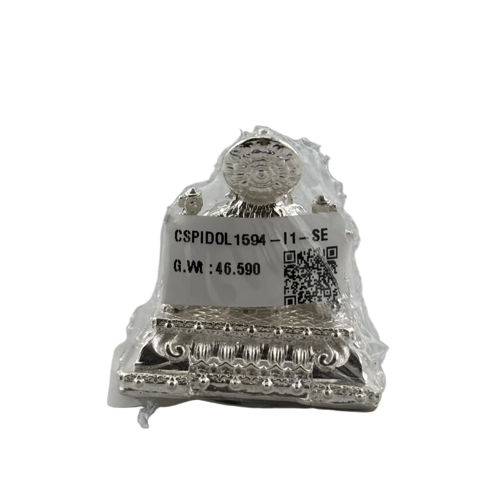 Silver Lord Ganesh Idol – Spiritual Ganesh Murti for Temple Decor & Festivals