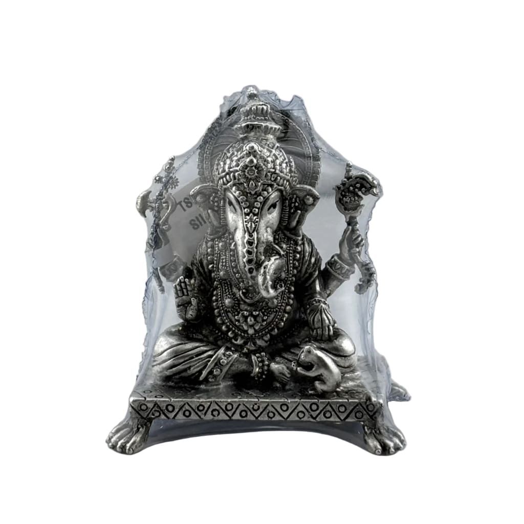 Silver Lord Ganesh – Spiritual Ganesh Murti for Temple Decor & Festivals