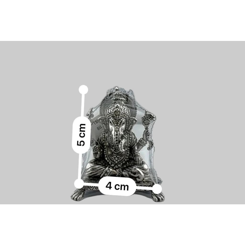 Silver Lord Ganesh – Spiritual Ganesh Murti for Temple Decor & Festivals