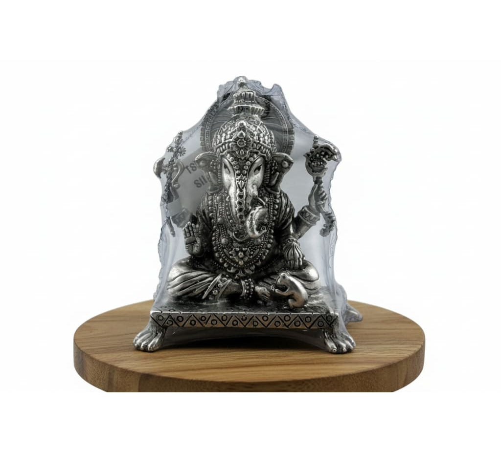 Silver Lord Ganesh – Spiritual Ganesh Murti for Temple Decor & Festivals