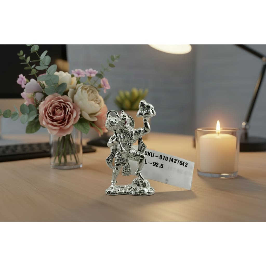 Silver Lord Hanuman Idol 10gm – Spiritual Hanuman Murti for Temple Decor & Festivals