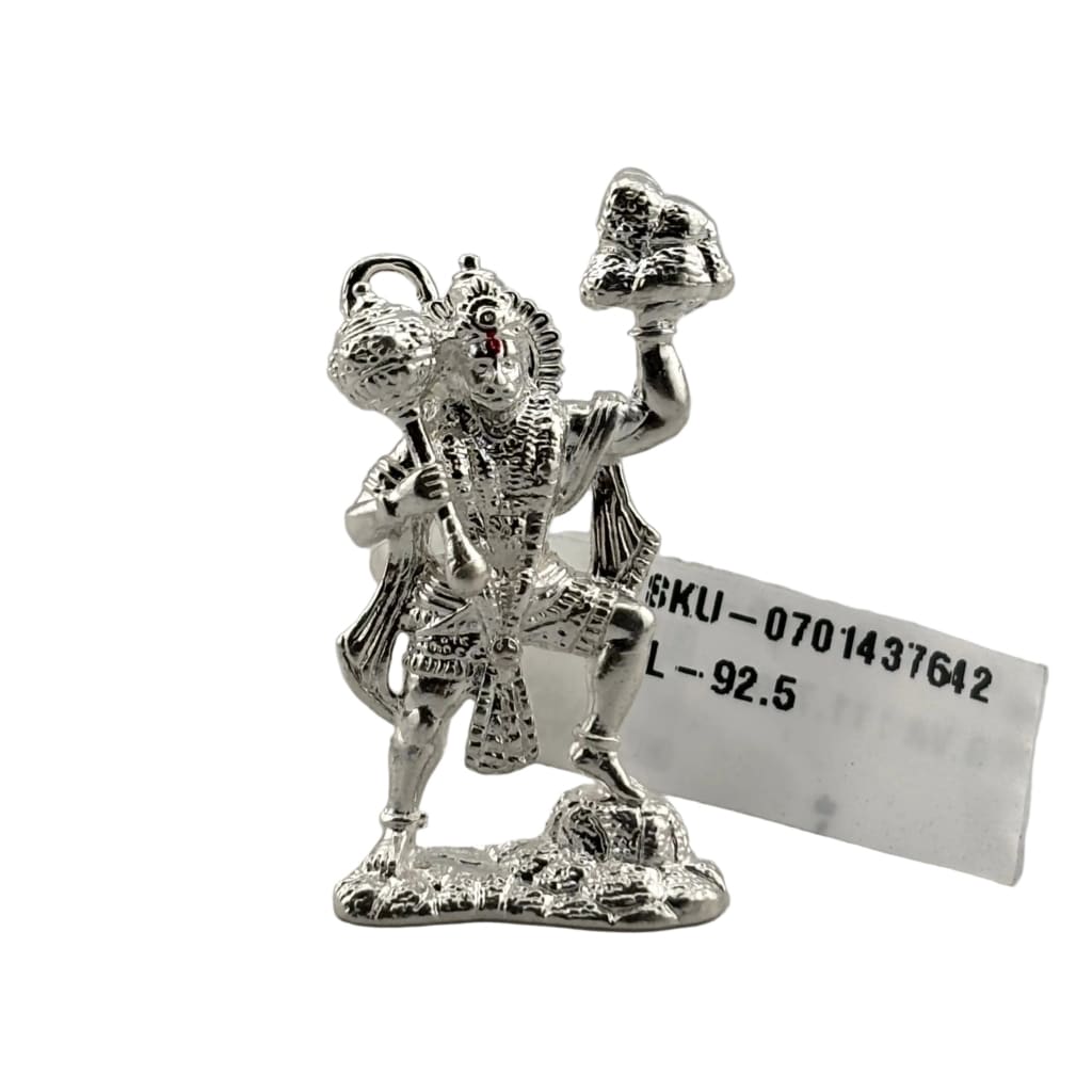 Silver Lord Hanuman Idol 10gm – Spiritual Hanuman Murti for Temple Decor & Festivals