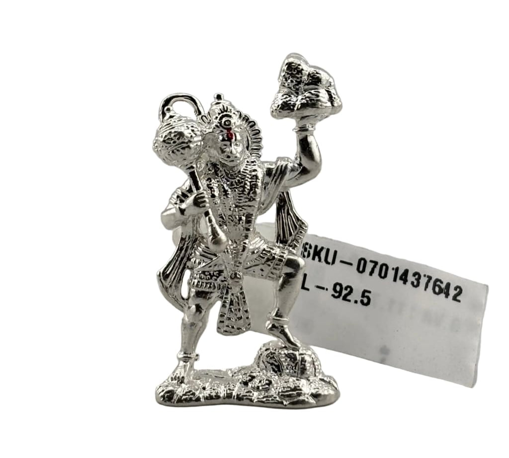 Silver Lord Hanuman Idol 10gm – Spiritual Hanuman Murti for Temple Decor & Festivals