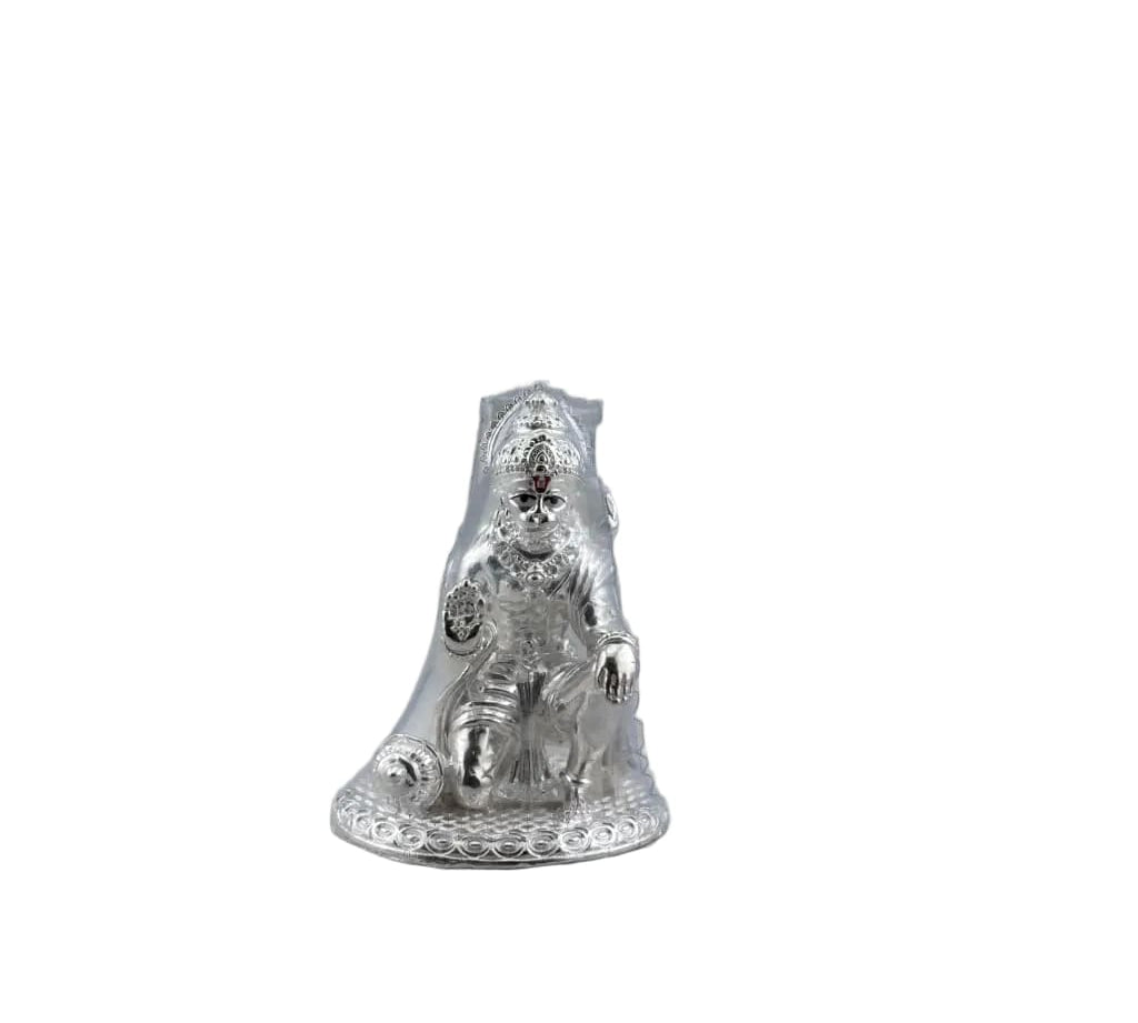 Silver Lord Hanuman Idol 80gm – Divine Bajrangbali Murti