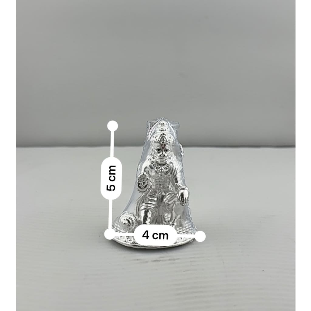 Silver Lord Hanuman Idol 80gm – Divine Bajrangbali Murti for Temple & Pooja