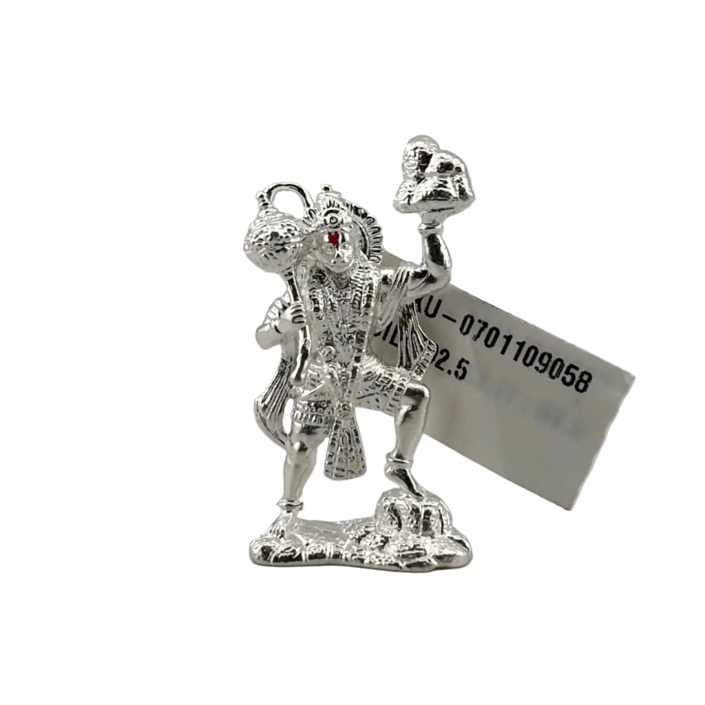 Silver Lord Hanuman Idol – Spiritual Hanuman Murti for Temple Decor & Festivals