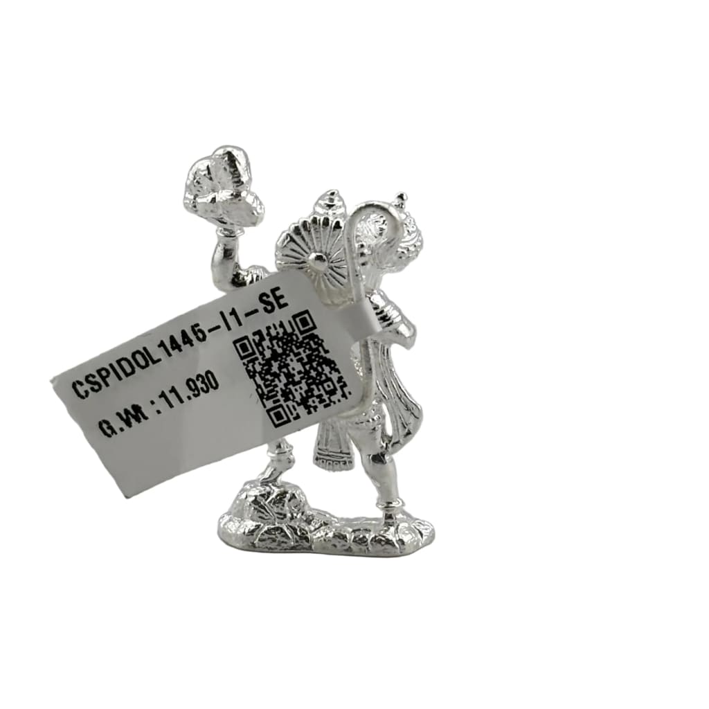 Silver Lord Hanuman Idol – Spiritual Hanuman Murti for Temple Decor & Festivals