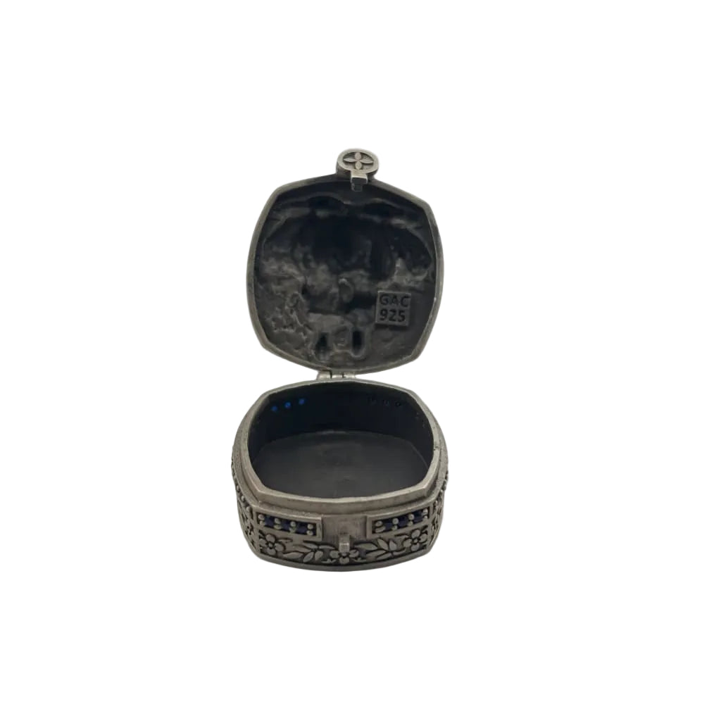 Silver Lotus Box Lakshmi Narayan Handcrafted (31.36g) – view 3