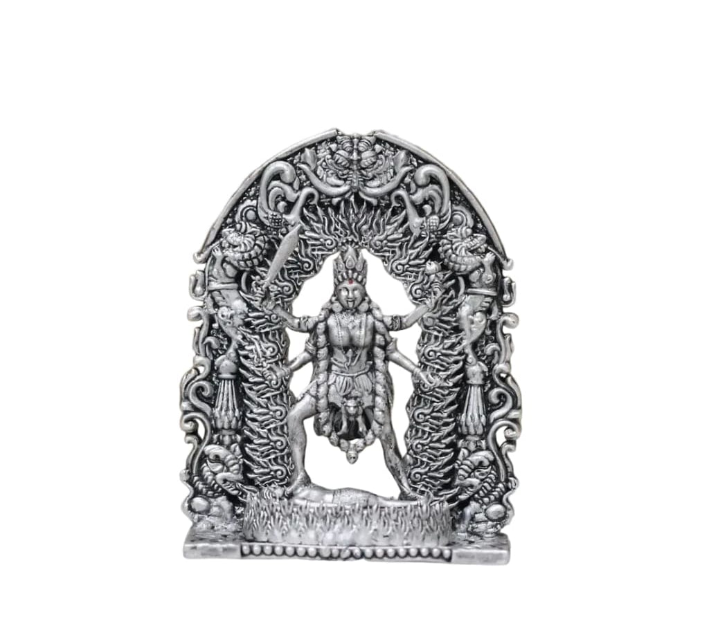 Silver Maa Kaali – Spiritual Devi Murti for Temple Decor & Festivals