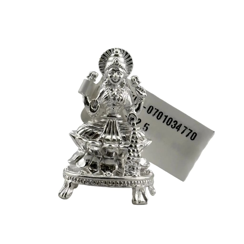 Silver Maa Lakshmi Idol 10gm – Spiritual Lakshmi Murti for Temple Decor & Festivals