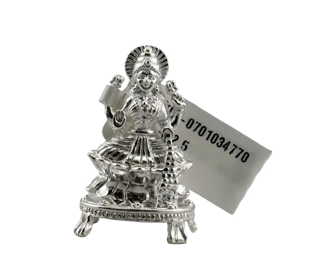 Silver Maa Lakshmi Idol 10gm – Spiritual Lakshmi Murti for Temple Decor & Festivals