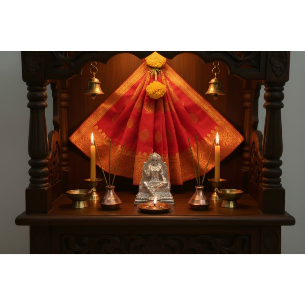 Silver Maa Laxmi Idol – Spiritual Maa Laxmi Murti for Temple Decor & Festivals