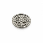Silver Oval Box Engraved Floral Handcrafted (7.8g) – view 2