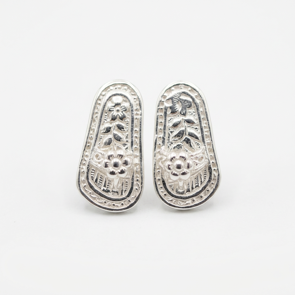 Silver Charan Paduka / Lakshmi Vishnu Charan – view 3