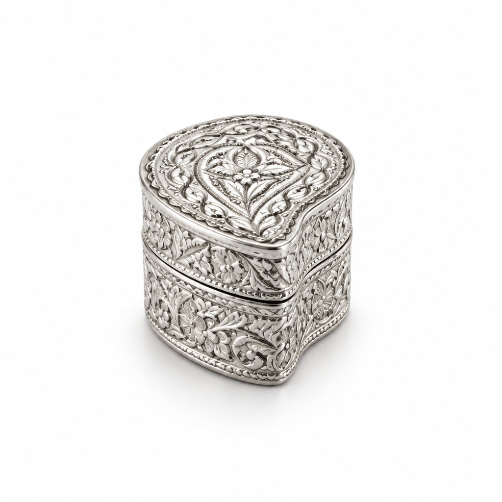 Silver Paisley Box Engraved Floral Handcrafted (5.6g) – view 2