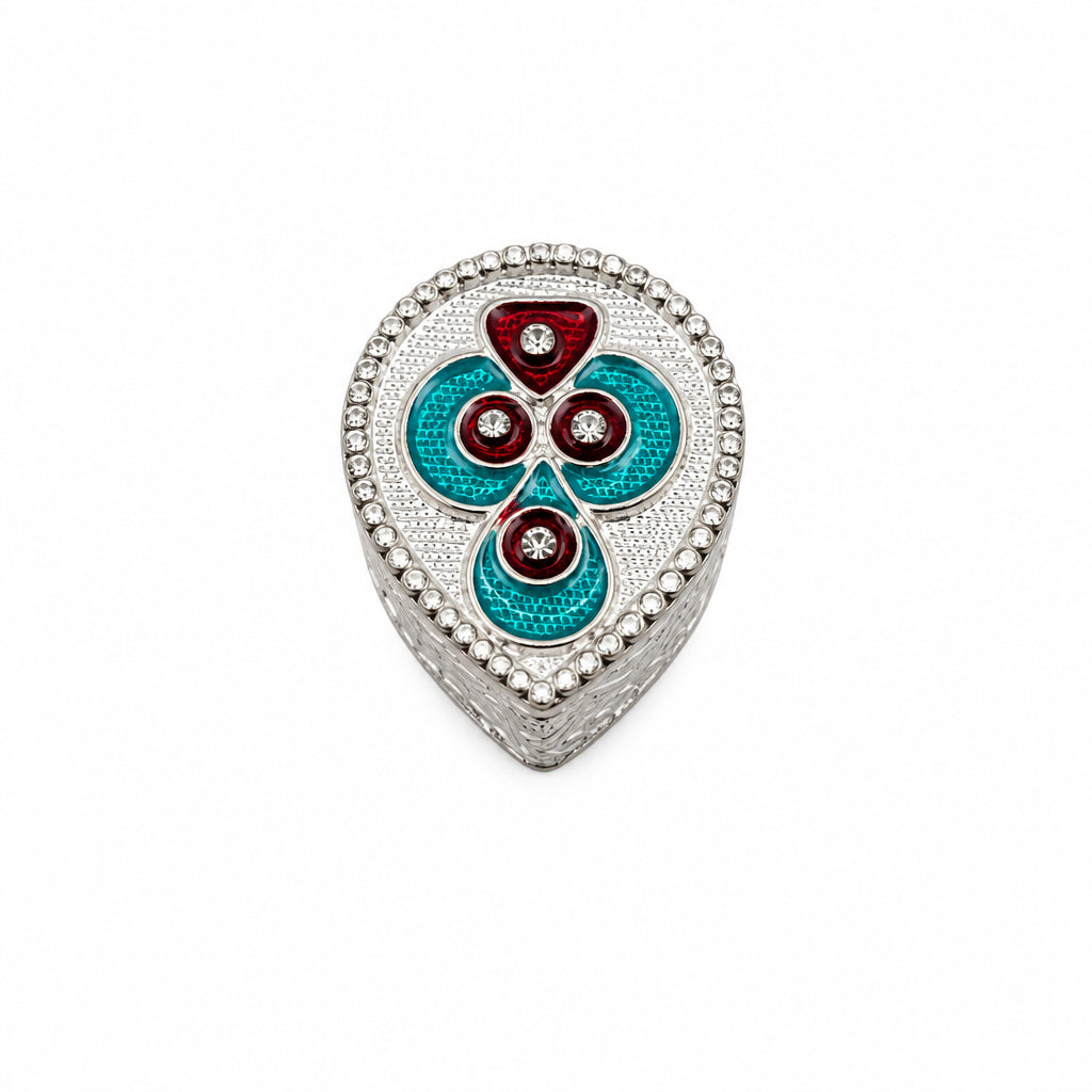 Silver Pear Box Studded Handcrafted (15.42g) – view 2