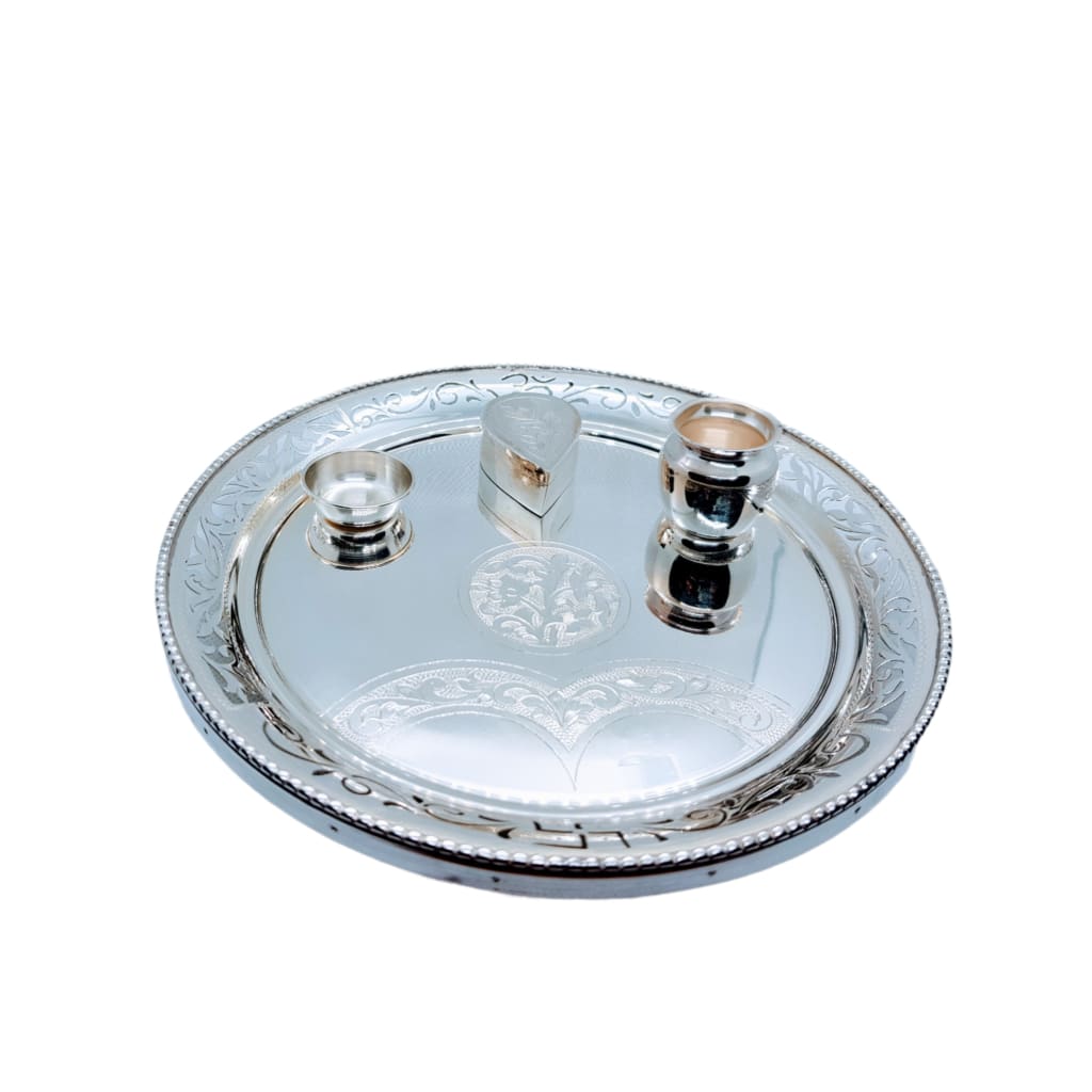 Silver Purity 925 Puja/Aarti Thali 20 - Silver Gift item