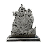 Sterling Silver (92.5% purity) Radha Krishna Idol – Spiritual Radha Krishna Murti for Temple Decor & Festivals