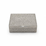 Silver Rectangle Box Engraved Floral Handcrafted (50g) – view 2