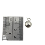 Silver Round Ball Spacer Bead Handcrafted (4.26g) – view 2