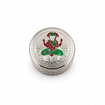 Silver Round Box Deity Enamel Handcrafted (27g) – view 2