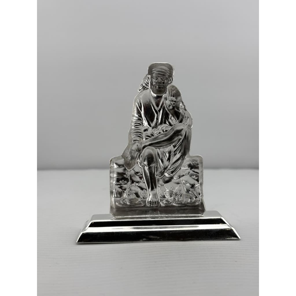 Silver Sai Baba Idol 20gm – Spiritual Sai Baba Murti for Temple Decor & Festivals