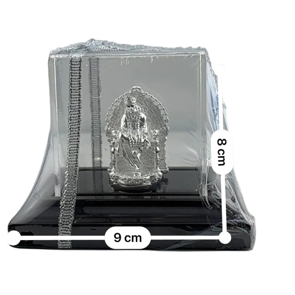 Silver Sai Baba Idol 35gm – Spiritual Sai Baba Murti for Temple Decor & Festivals