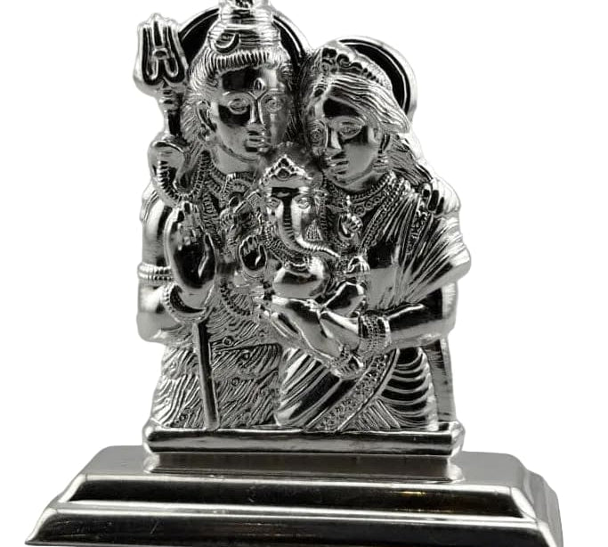 Silver Shiva Family Idol 20gm – Spiritual Shiv Parivar