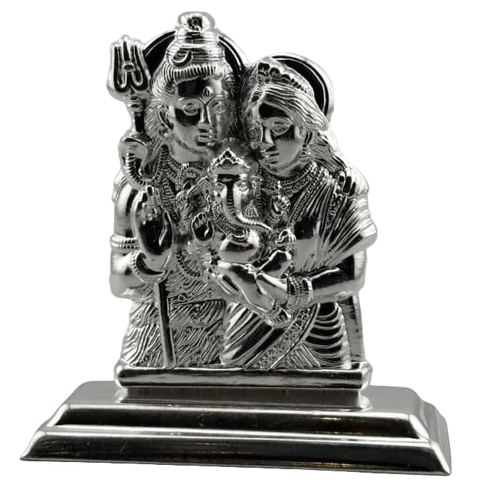 Silver Shiva Family Idol 20gm – Spiritual Shiv Parivar
