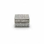 Silver Square Box Engraved Floral Handcrafted (20.35g) – view 2