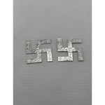 Silver Swastik Set of 2 Engraved Pooja Pieces (4g) – view 3