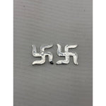 Silver Swastik Set of 2 Pooja Pieces Handcrafted (3.0) – view 2