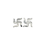 Silver Swastik Set of 2 Pooja Pieces Handcrafted (3.0)