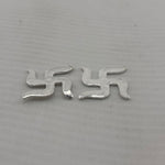 Silver Swastik Set of 2 Pooja Pieces Handcrafted (3.0) – view 3