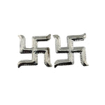 Silver Swastik Set of 2 Pooja Pieces Handcrafted (5.20g)