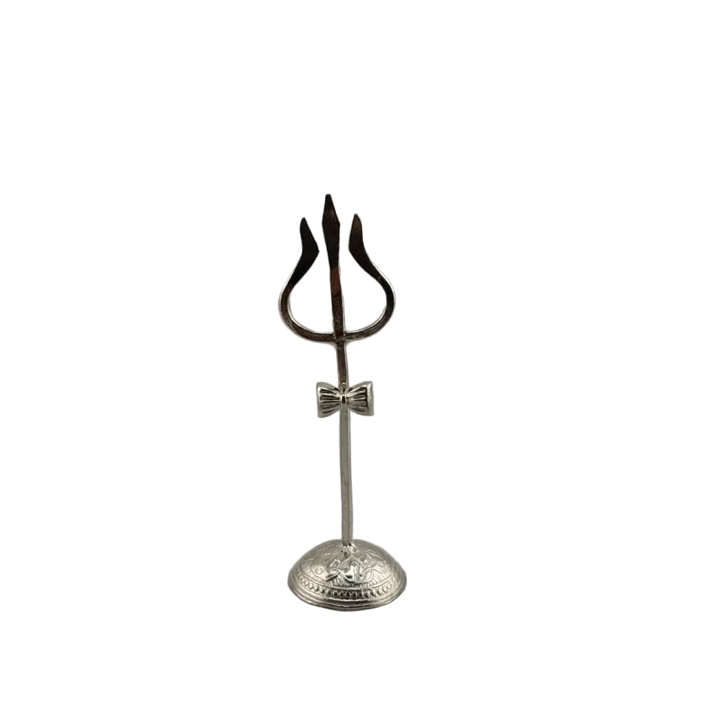 Silver Trishul with Stand Pooja Piece (8.55g) – view 4