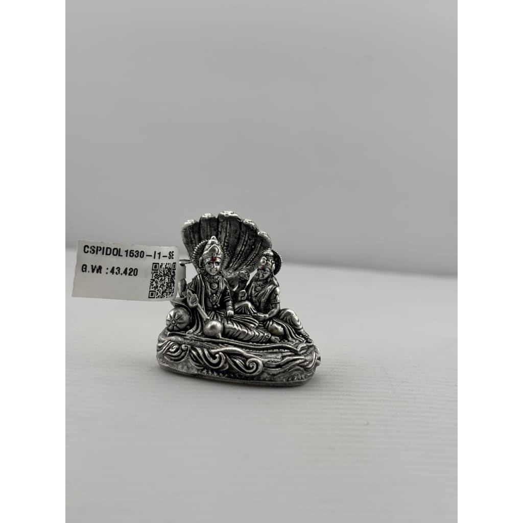 Silver Vishnu & Lakshmi Idol 40gm – Divine Couple Murti for Pooja & Prosperity
