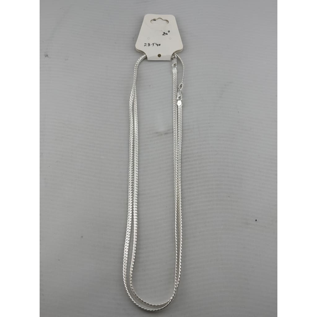 Smooth Flat Link Silver Chain 925