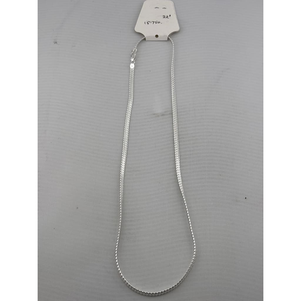 Smooth Flat Link Silver Chain 925